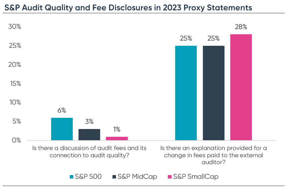 S&P audit quality and fee disclosures