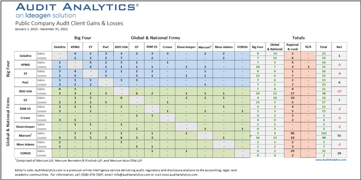 2022 public companies gains and losses. Ideagen Audit Analytics