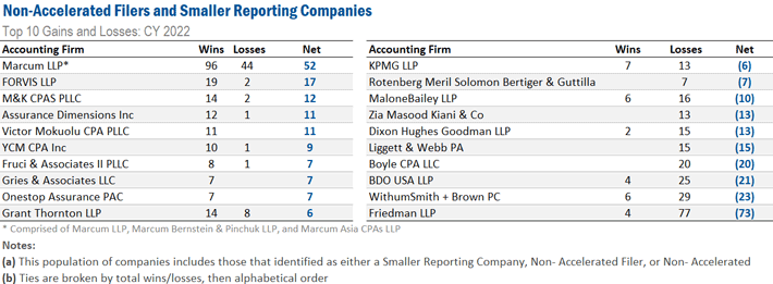 non-accelerated filers. Ideagen Audit Analytics